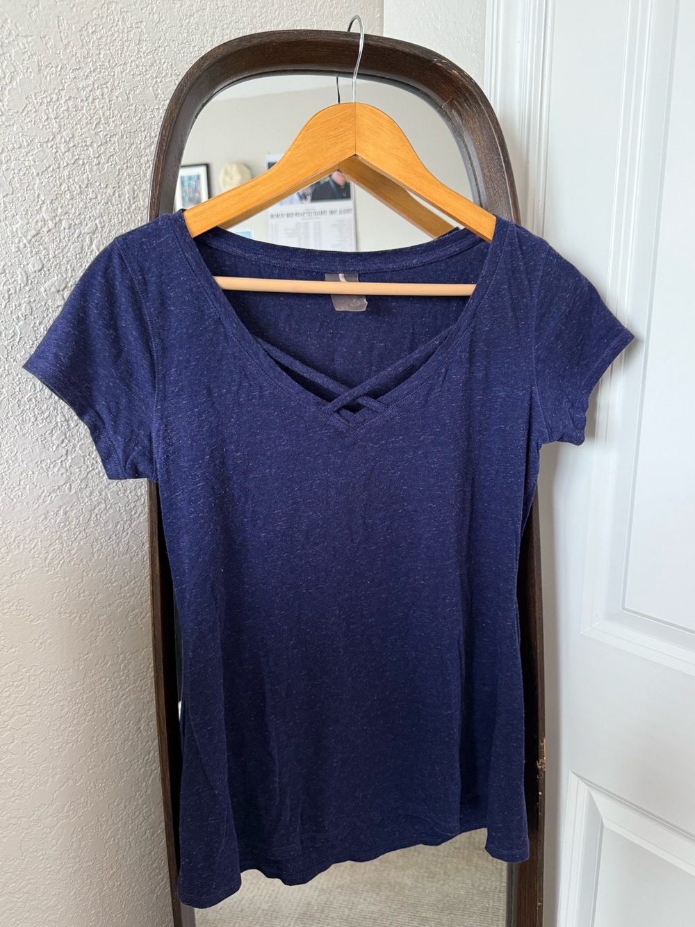 CALIA Navy V-Neck Tee